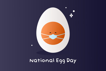 vector illustration of an egg. National egg day 2020 concept.