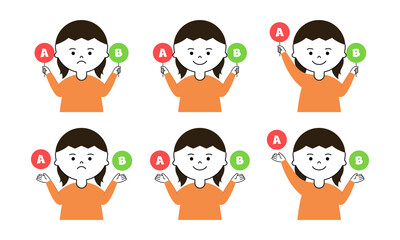 女の子　比較　セット