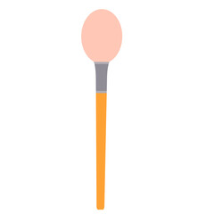 brush, cosmetics, flat, isolated object on a white background, vector illustration,