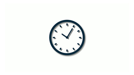 Best aqua dark 3d clock isolated on white background,Clock animation icon