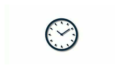 Best aqua dark 3d clock isolated on white background,Clock animation icon