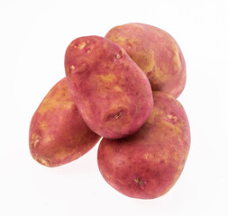 red potato isolated on white background