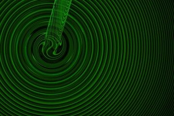 Green spiral with a ray in the middle.Abstract background for design.