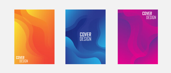 Minimal annual report design vector collection. Abstract liquid shape. Dynamic shapes composition. Eps 10 vector