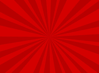 Sunlight horizontal background. red color burst background. Vector illustration.