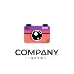 camera photograph vector logo design, camera clip art, photographer logo template, mobile camera app icon