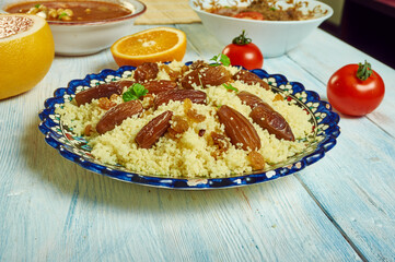 Algerian Saffron and Raisin Couscous