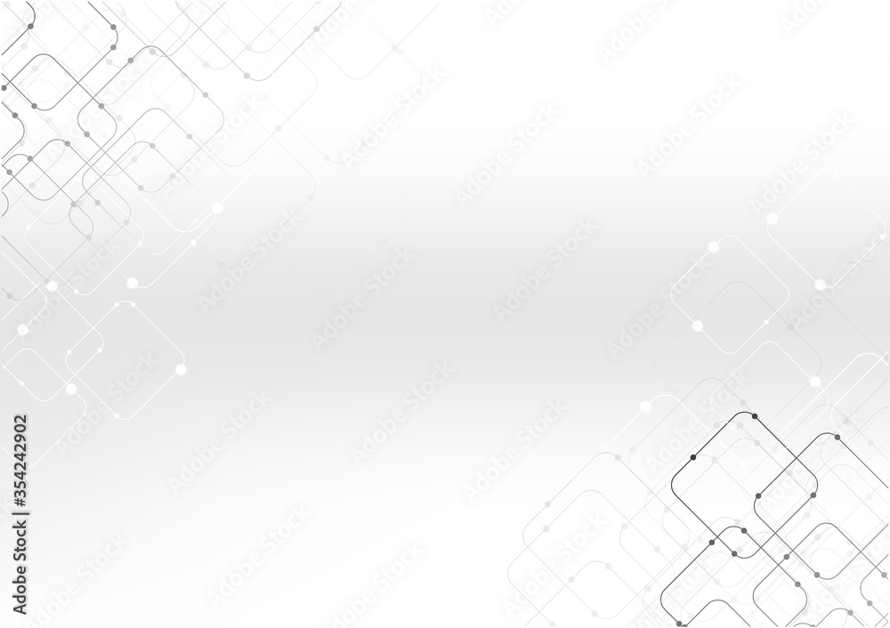 Poster vector polygon background abstract technology communication data science