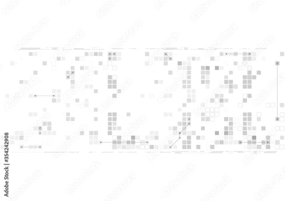 Wall mural vector white background abstract technology communication data science