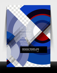 Circle design a4 flyer print template, annual report design