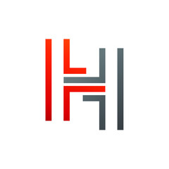 Letter h in lines style logo