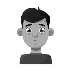 Isolated object of guy and surprised symbol. Set of guy and emotion vector icon for stock.