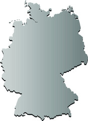 Germany of outline map,  Isolated vector illustration