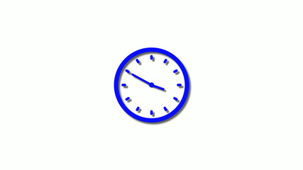 New 3d blue clock isolated on white background,New 3d clock icon