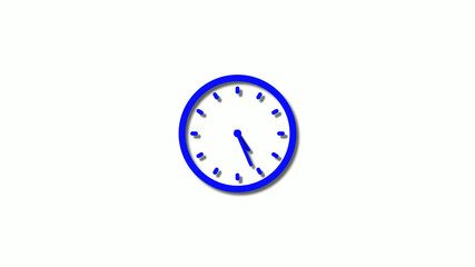 New blue color 3d clock icon,counting down blue clock icon,clock animation