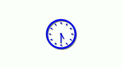 New blue color 3d clock icon,counting down blue clock icon,clock animation