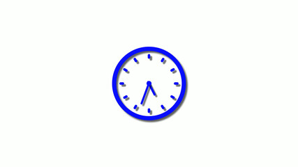 New blue color 3d clock icon,counting down blue clock icon,clock animation