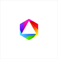 Abstract triangle creative for business logo vector template