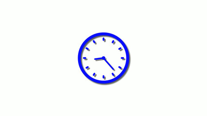 New blue color 3d clock icon,counting down blue clock icon,clock animation