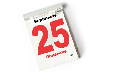  25 Septembre 2022