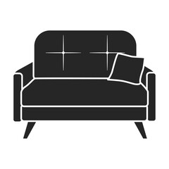 Sofa vector icon.Black vector icon isolated on white background sofa.