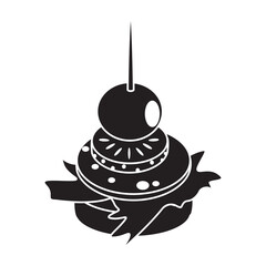 Canape vector icon.Black vector icon isolated on white background canape.