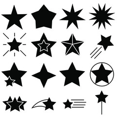 Star line vector icons set. premium illustration sign collection. sparkle symbol. rating logo.