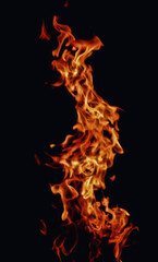Fiery Flames Dancing in the Dark
