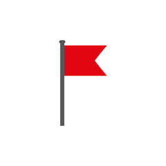 Flag icon. Location marker symbol. Flat design style.