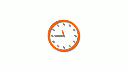 New brown 3d clock isolated on white background,Counting down clock icon