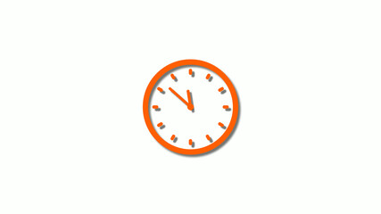 New brown 3d clock isolated on white background,Counting down clock icon