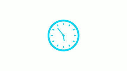 Cyan clock icon on white background,New clock icon