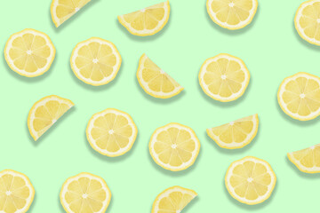Fototapeta premium fette limone esate colori coktail limonata lime state agrumi 