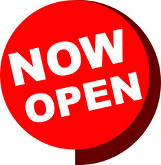 Red Vector Banner now open