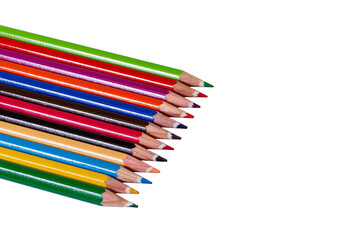 Color pencils isolated on white background. Isolate