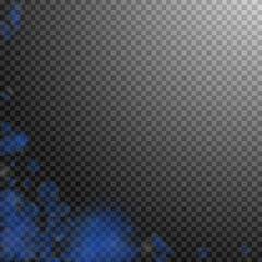 Dark blue flower petals falling down. Divine roman