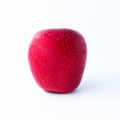 Fresh red apple fruit isolated on white background with clipping path.
