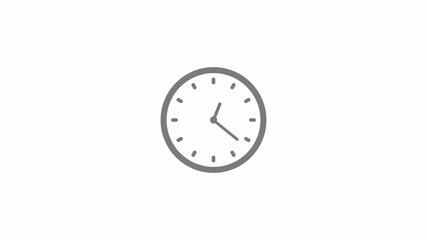 Amazing gray color clock isolated on white background,dark clock icon