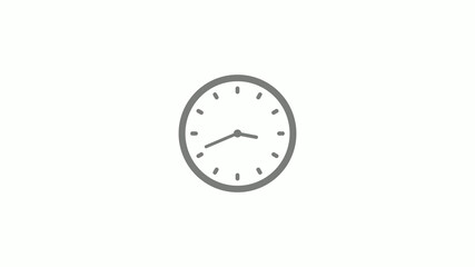 Amazing gray color clock isolated on white background,dark clock icon