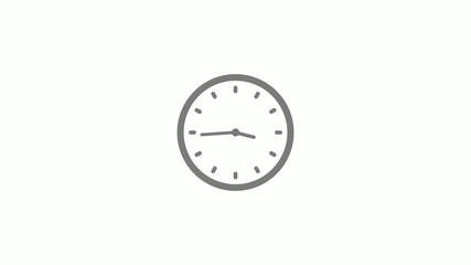 Amazing gray color clock isolated on white background,dark clock icon