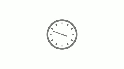 Amazing gray color clock isolated on white background,dark clock icon