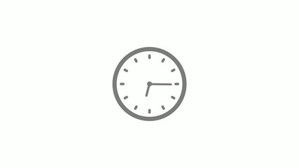 Amazing gray clock on white background,Counting down clock icon