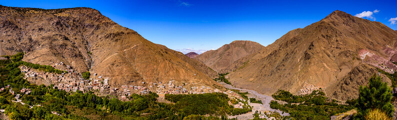 Imlil is a small village in the high Atlas Mountains of Morocco. It is 1,800 metres (5,900 ft) above sea level. It is close to the mountain Jebel Toubkal, the highest peak in Northern Africa.