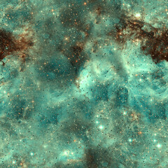 Outer space seamless pattern. Green abstract 