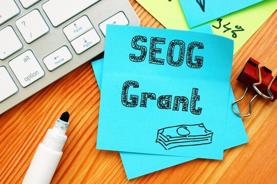 Conceptual photo about Federal Supplemental Educational Opportunity SEOG Grant with written phrase.