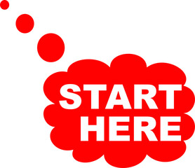 Red Vector Banner start heree