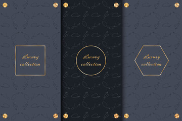 Collection of luxury backgrounds with arrows