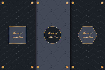 Set of luxury backgrounds with arrows