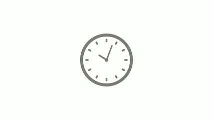 Amazing gray clock on white background,Counting down clock icon