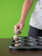 Baking Cookies at Home with Green Screen Background